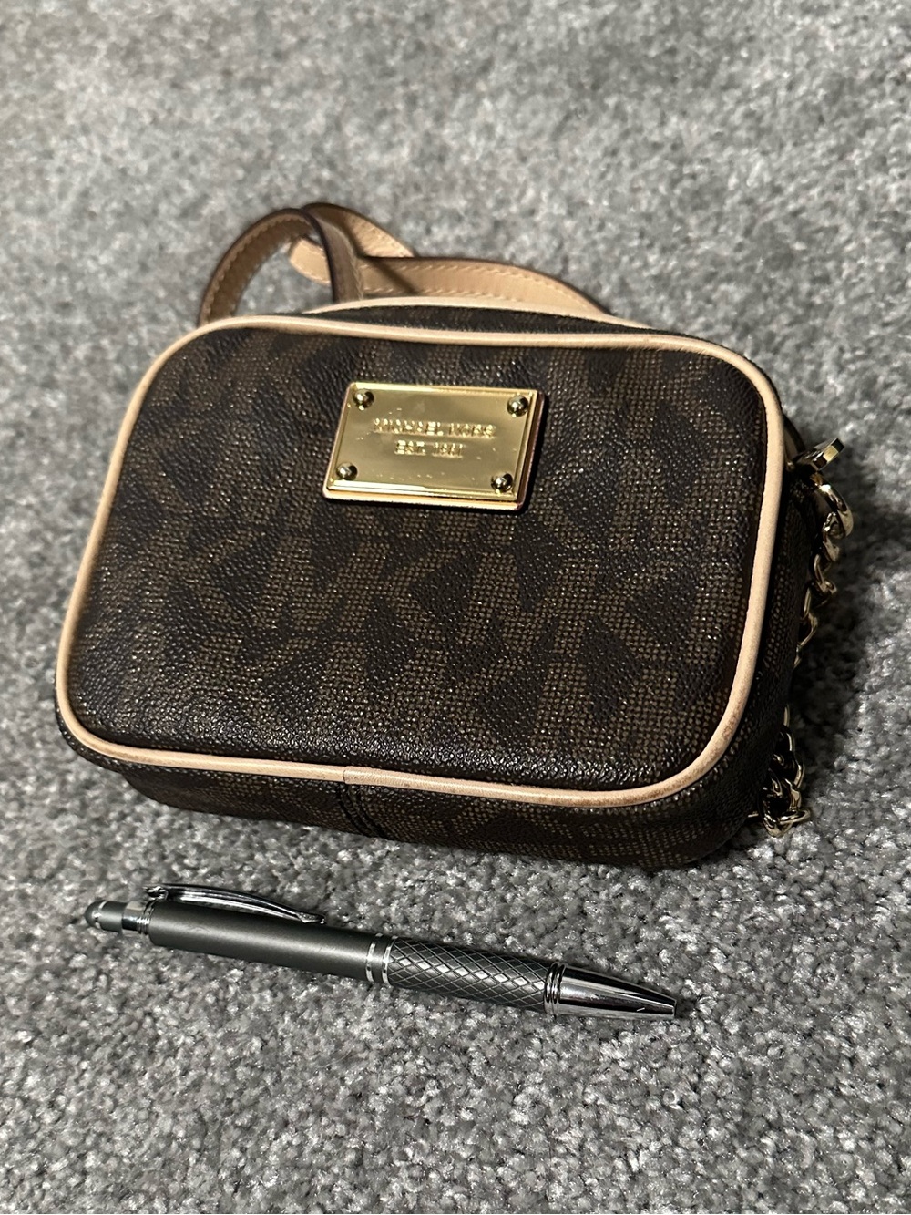 Michael Kors Brown MK Signature Crossbody bag